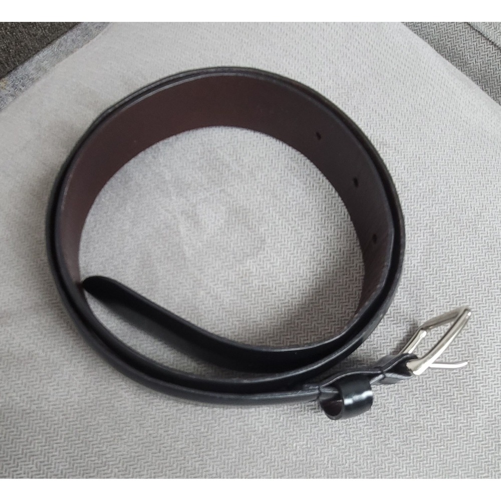 Coach Women's Handmade Black Cowhide‎ Leather Dress Belt Size Small 3930 🇮🇹 - Picture 2 of 6